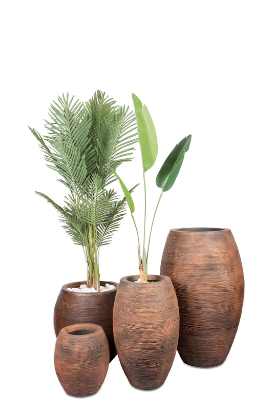 Vienna textured floor FRP planters